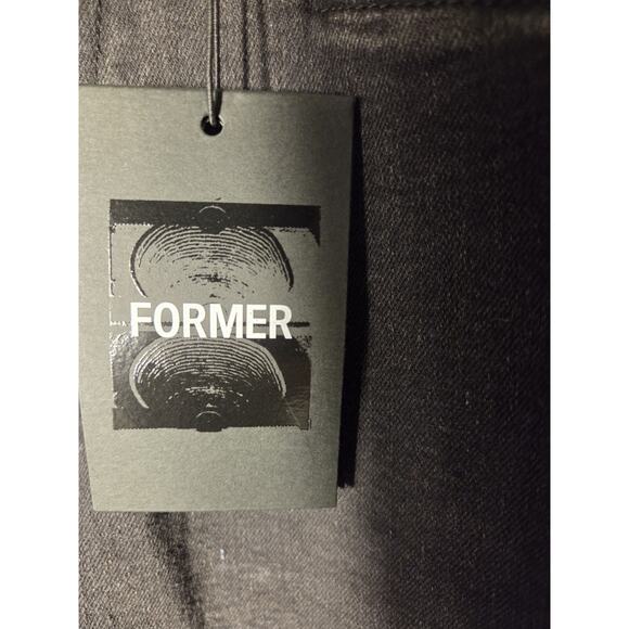 Former Brand Austyn Gillette Pants Mens 30 Black Denim Skate Logo Cropped Y2K - Picture 15 of 15